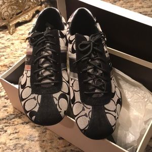 Black and Gray Coach Sneakers